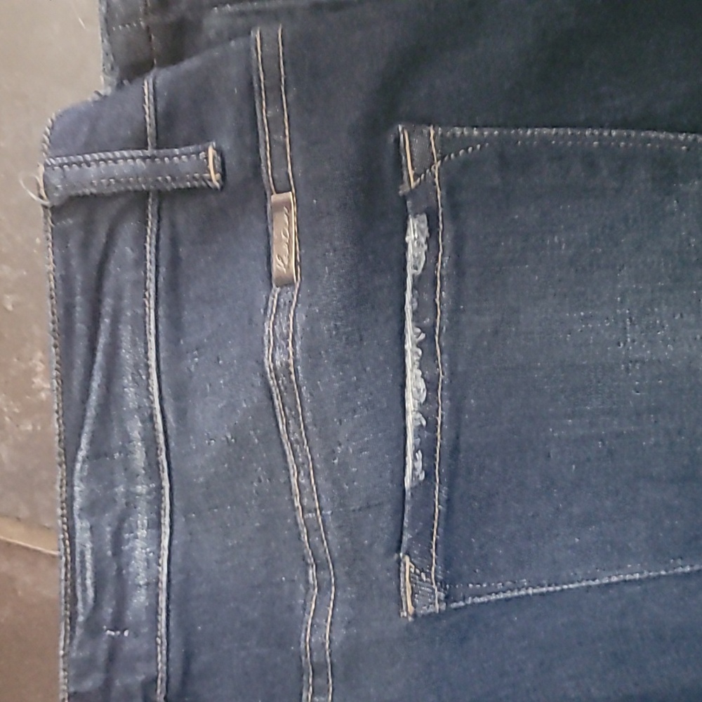KanCan High Waisted Skinny Distressed Jeans Dark Wash Women’s Size XL - Picture 6 of 7